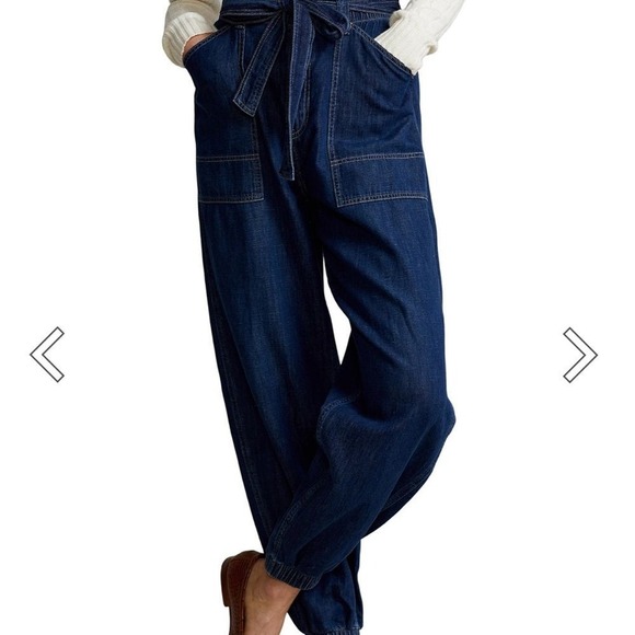 Polo Ralph Lauren Denim - Ralph Lauren Denim Paper Bag Waist Pants Tie Belt Joggers Women's‎